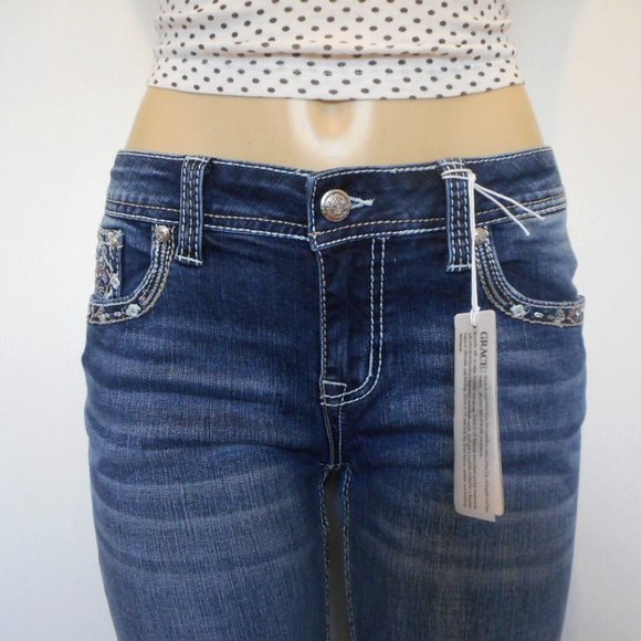 🌸SOLD🌸 New GRACE in LA Jeans Size 29 Mid Rise Boot Cut - Picture 3 of 14